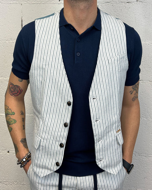 Gilet Panciotto GIANNI LUPO Lord Righe