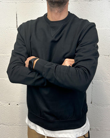 Felpa Basic OVER-D Paricollo Nera