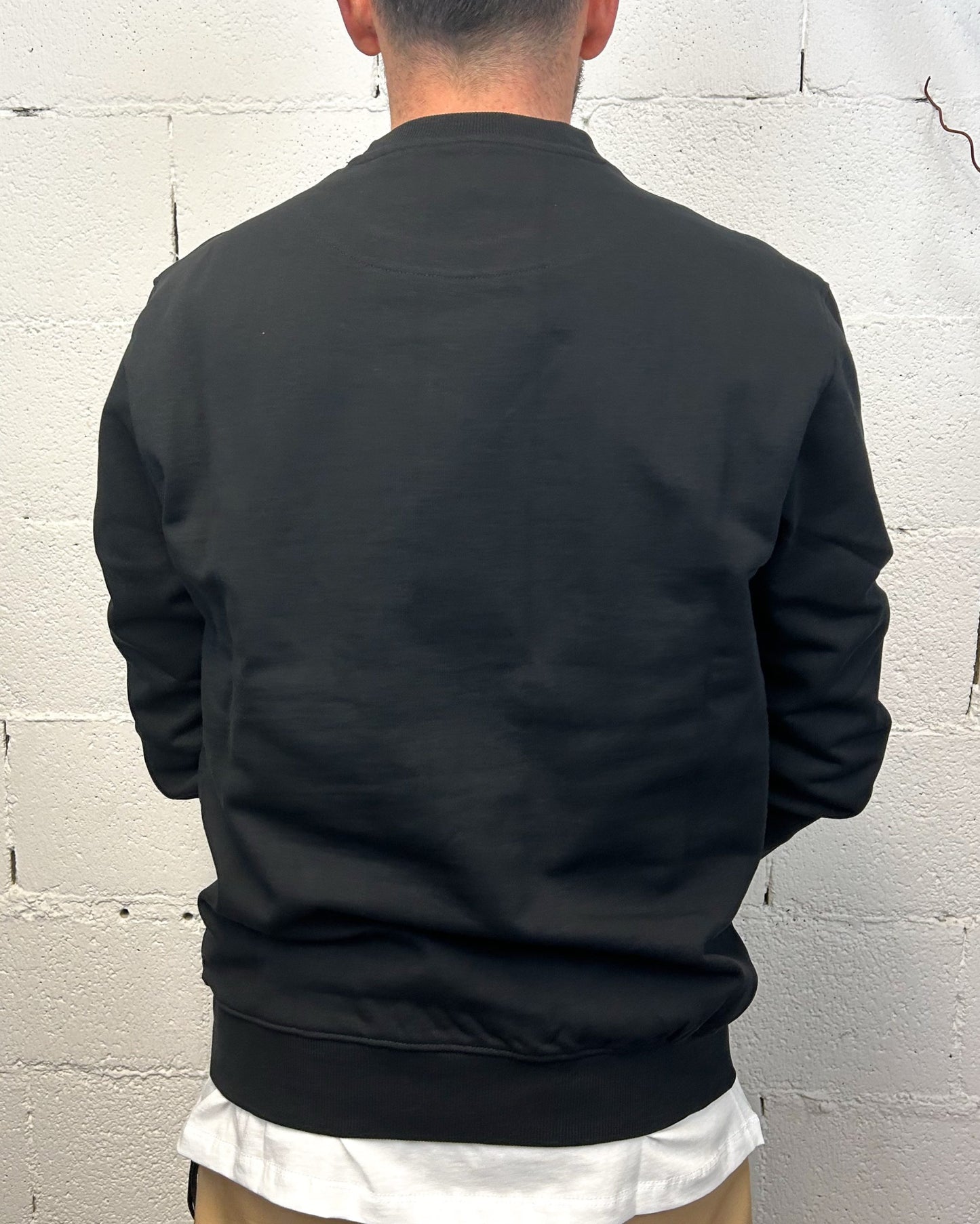Felpa Basic OVER-D Paricollo Nera
