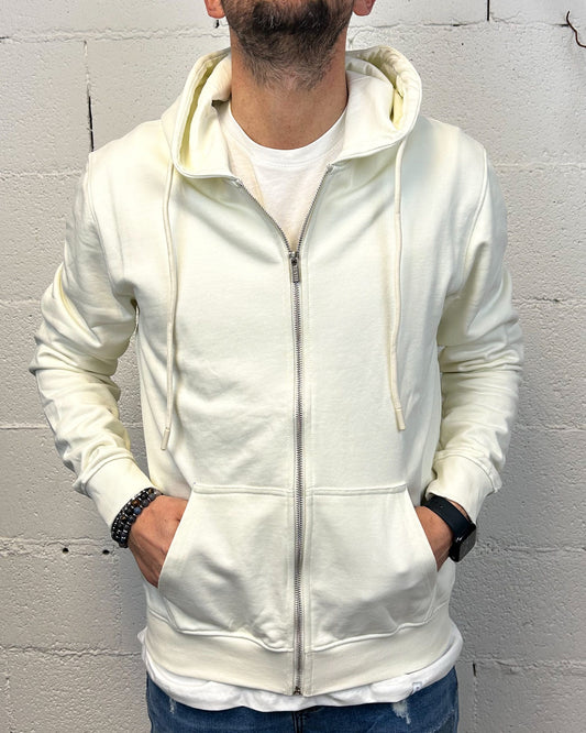 Felpa Full Zip OVER-D Panna