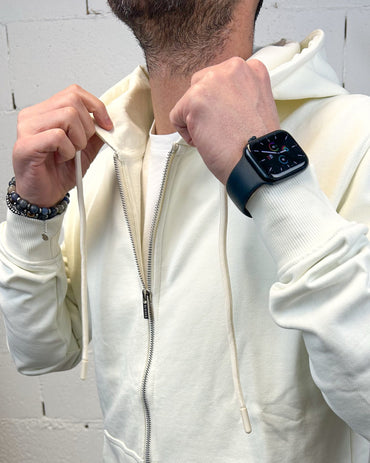 Felpa Full Zip OVER-D Panna