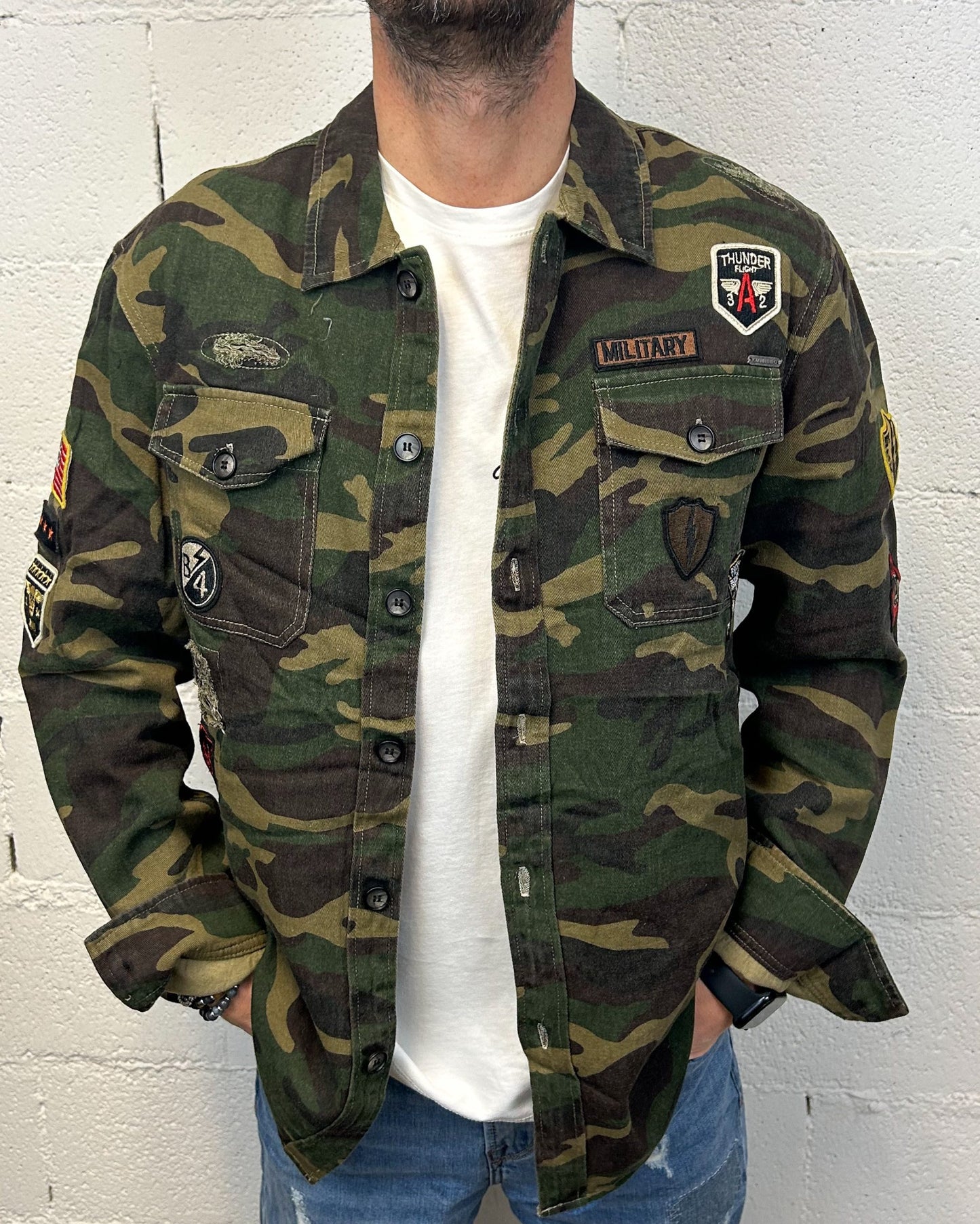 Camiciona Patch Military GIANNI LUPO