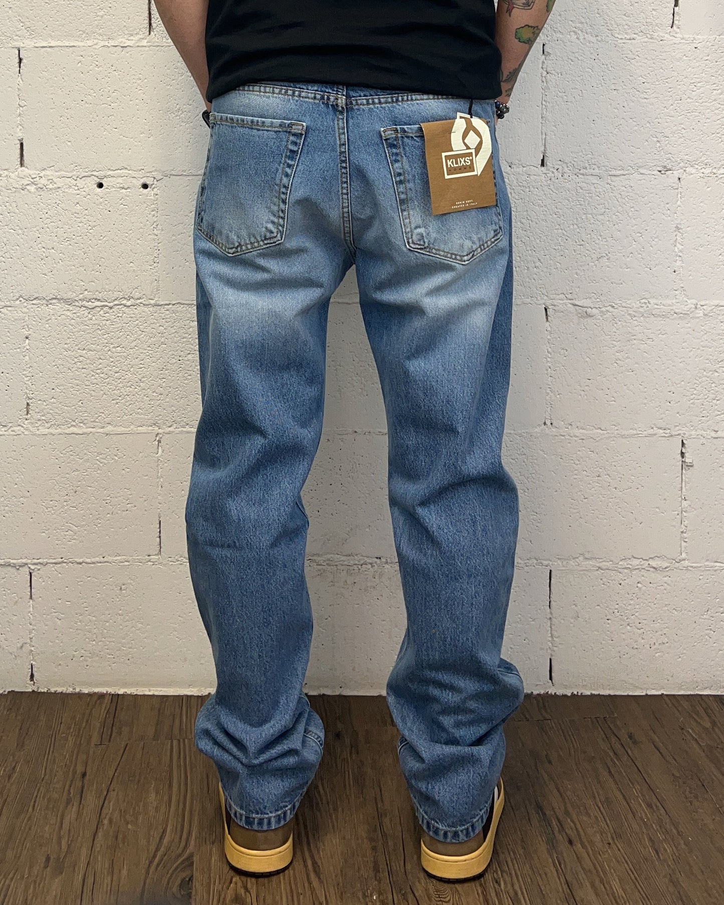 Jeans Fondo Ampio KLIXS Mark Chiaro