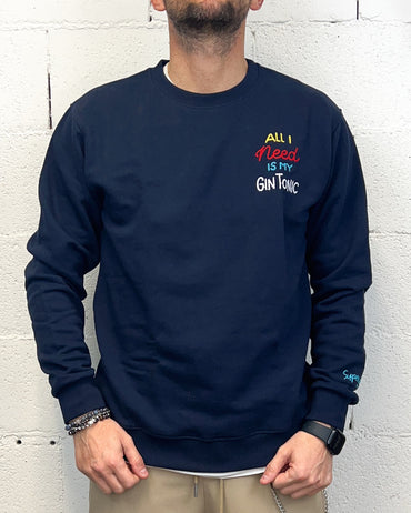 Felpa SUPERCULTURE Girocollo "My GinTonic"