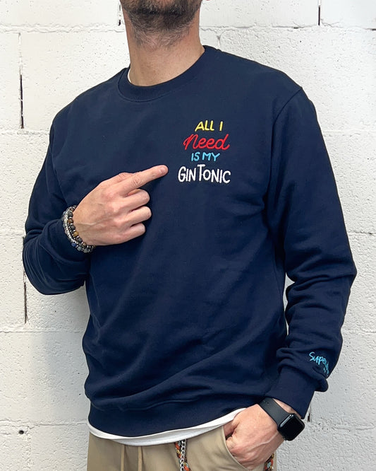 Felpa SUPERCULTURE Girocollo "My GinTonic"