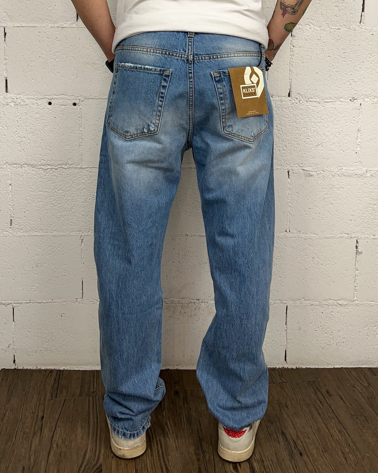 Jeans Baggy KLIXS Fondo Ampio Rotture
