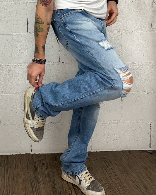 Jeans Baggy KLIXS Fondo Ampio Rotture