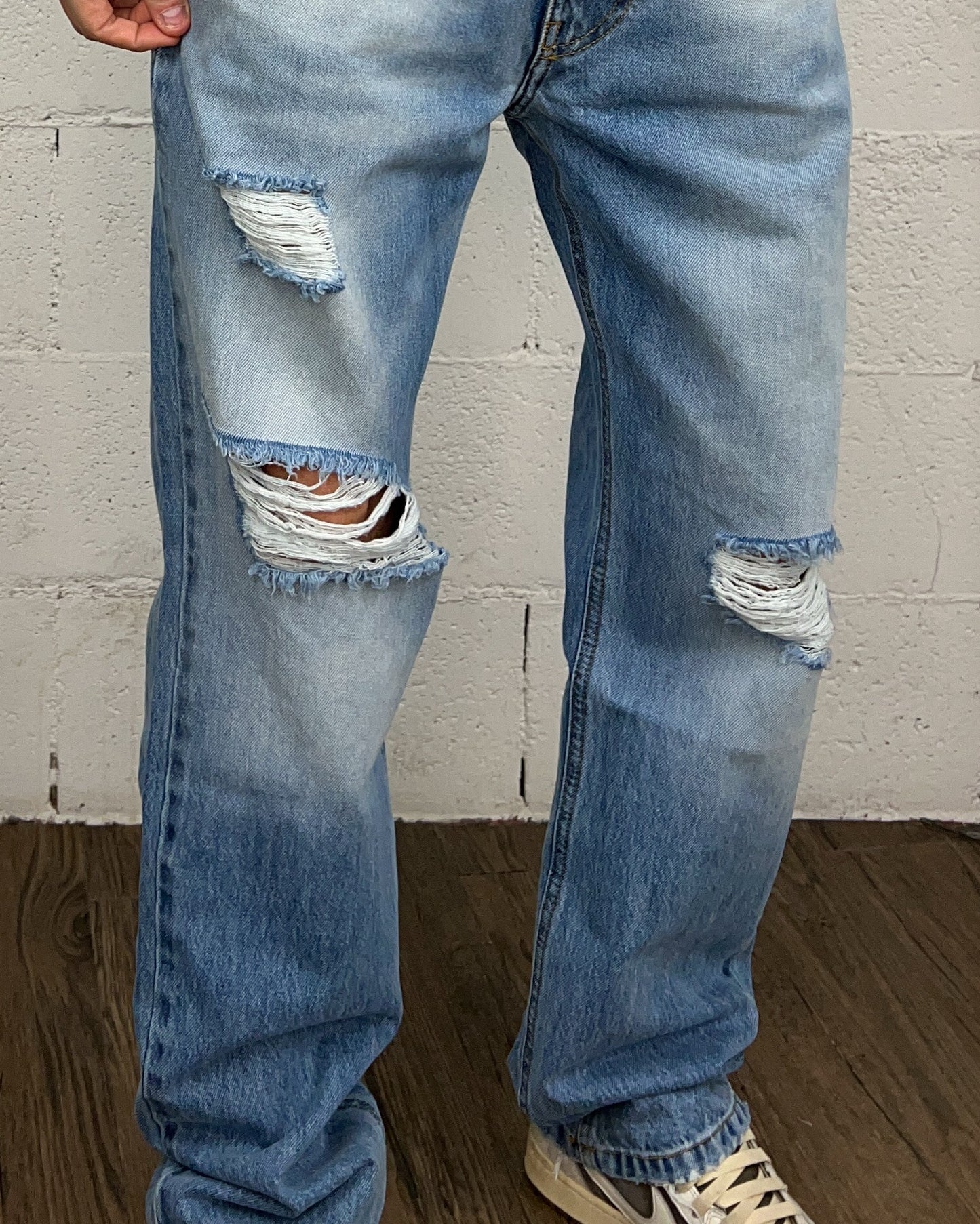 Jeans Baggy KLIXS Fondo Ampio Rotture