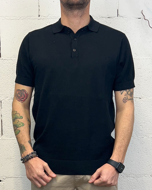 Polo Filo GIANNI LUPO Nero