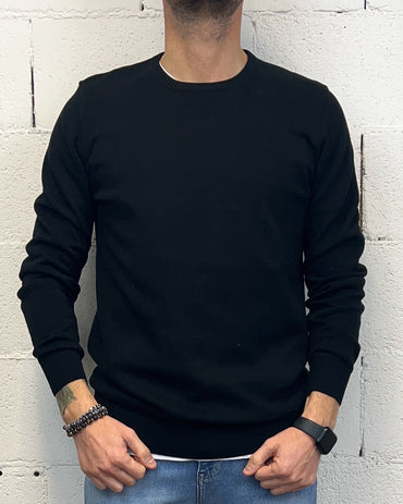 Pullover 100% Cotone OVER-D Nero