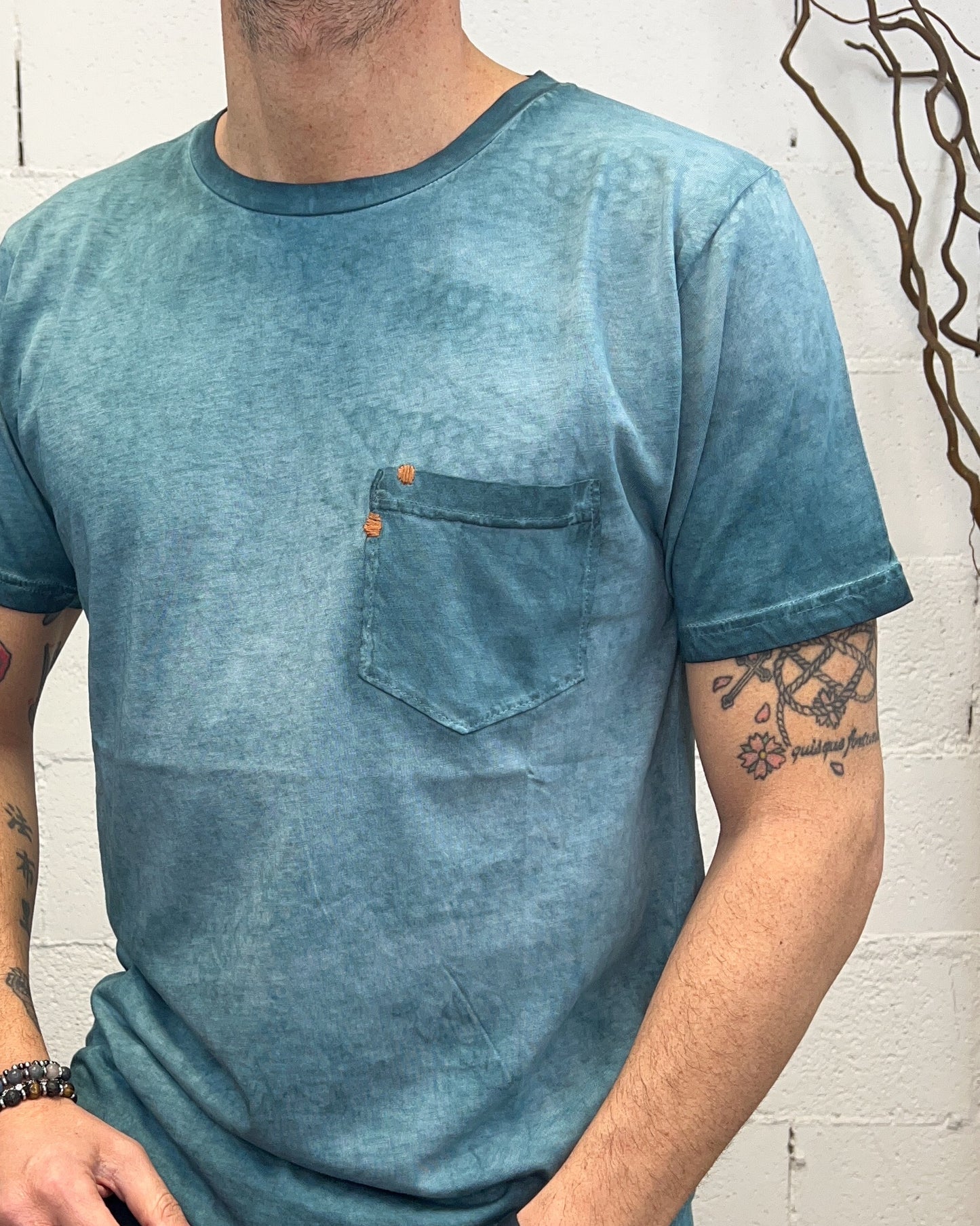 T-Shirt SUNDAY Taschino Tinto Capo Blu