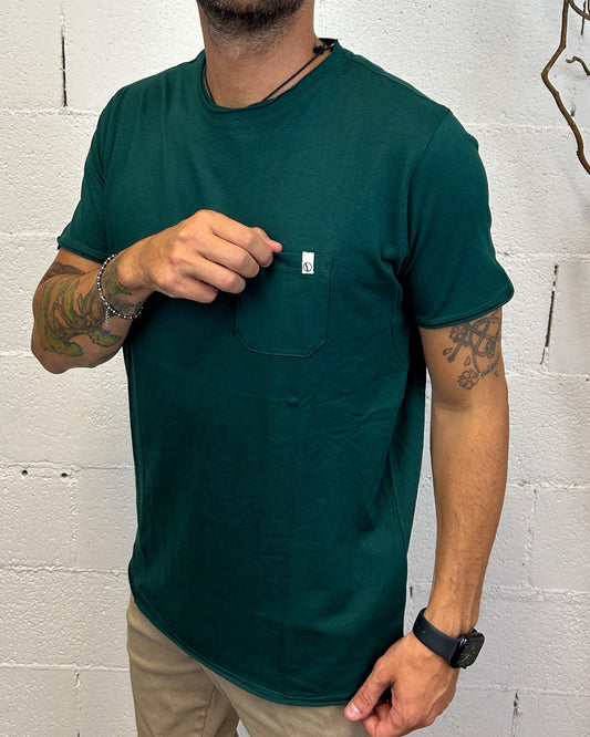 T-Shirt OVER-D Taschino Taglio Vivo V.Bottiglia