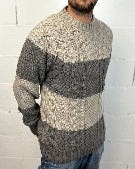 Maglione GIANNI LUPO Trecce Bicolor