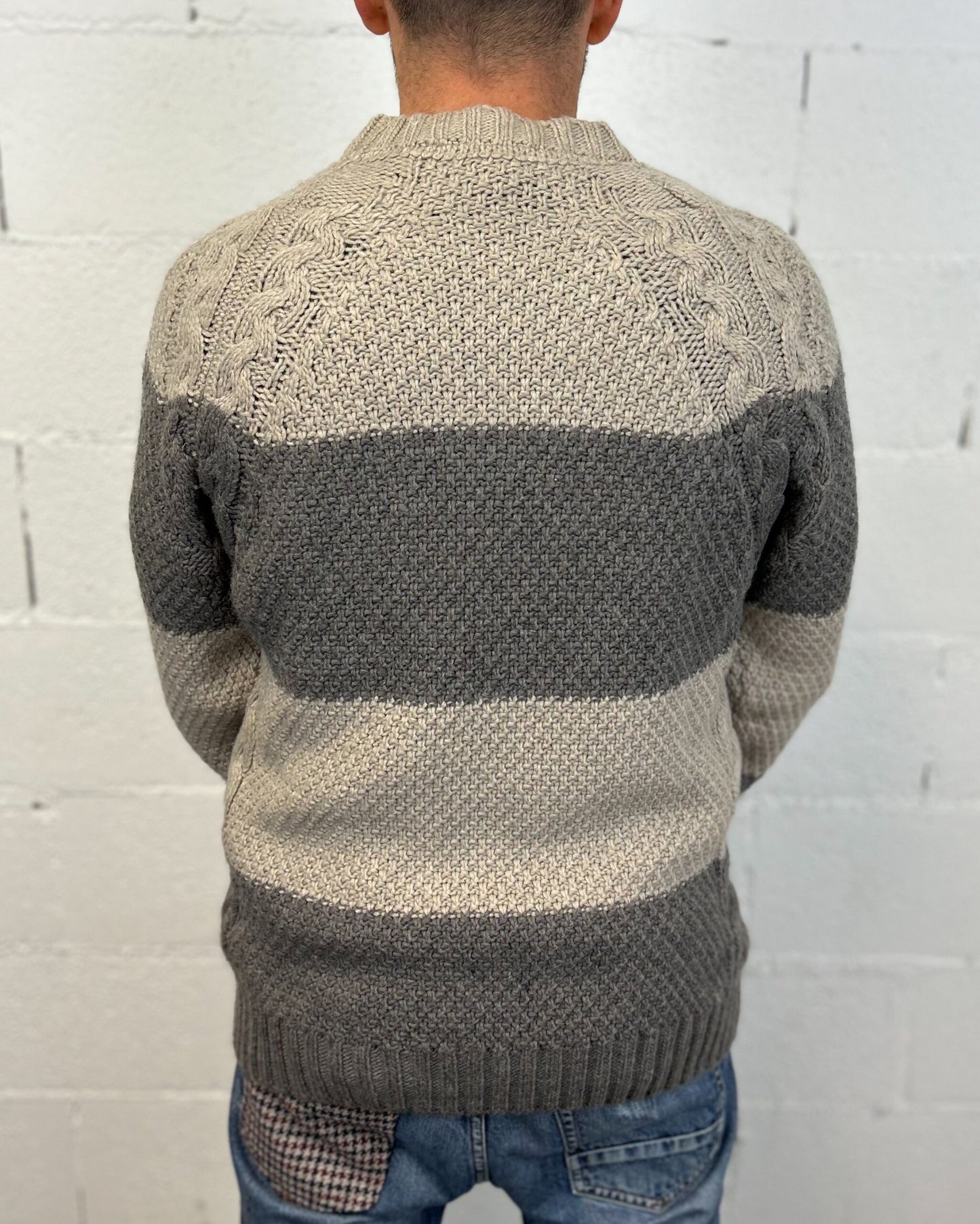 Maglione GIANNI LUPO Trecce Bicolor
