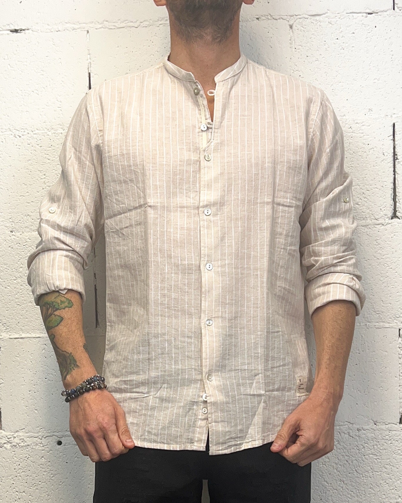 Camicia OVER-D Cotone/Lino Coreana Riga