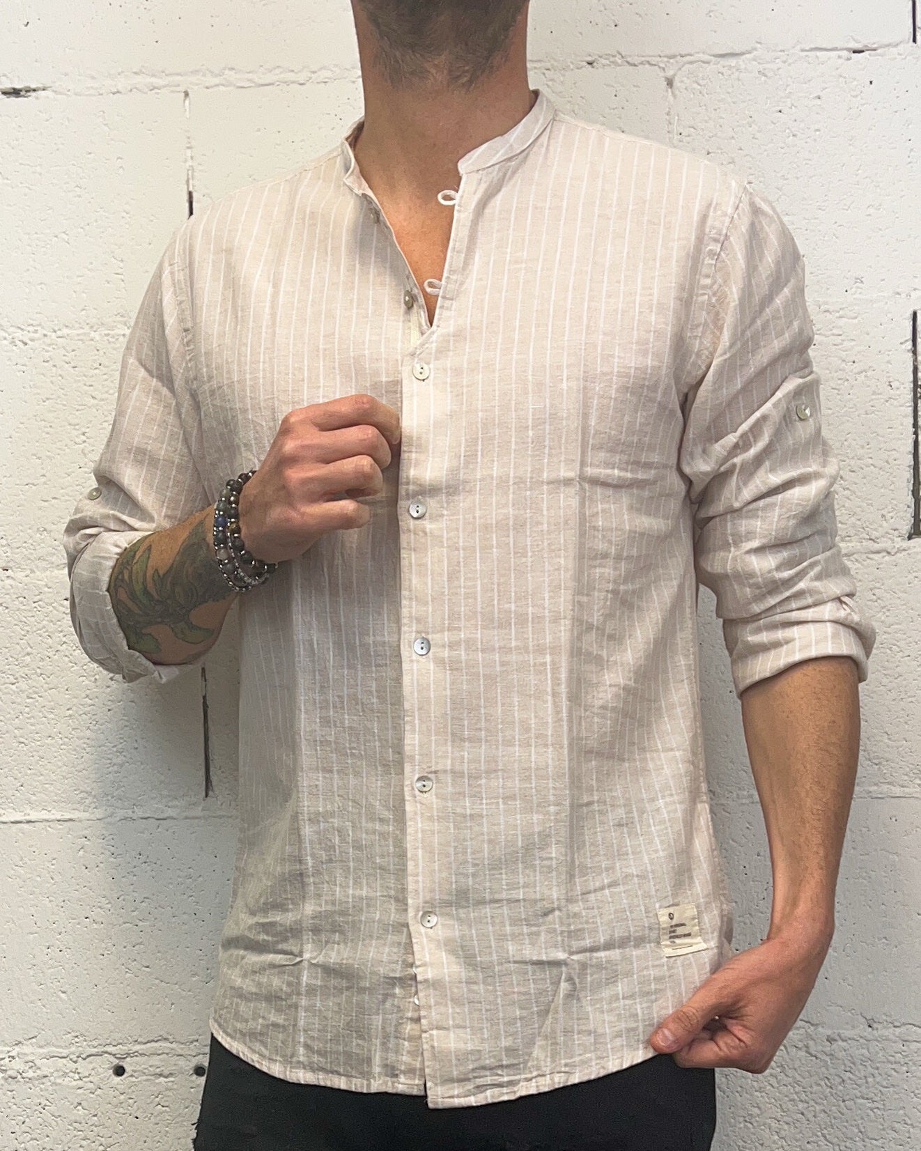 Camicia OVER-D Cotone/Lino Coreana Riga