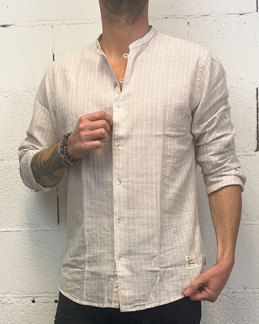 Camicia OVER-D Cotone/Lino Coreana Riga