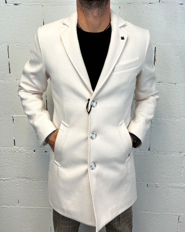 Cappotto GIANNI LUPO Panna Monopetto