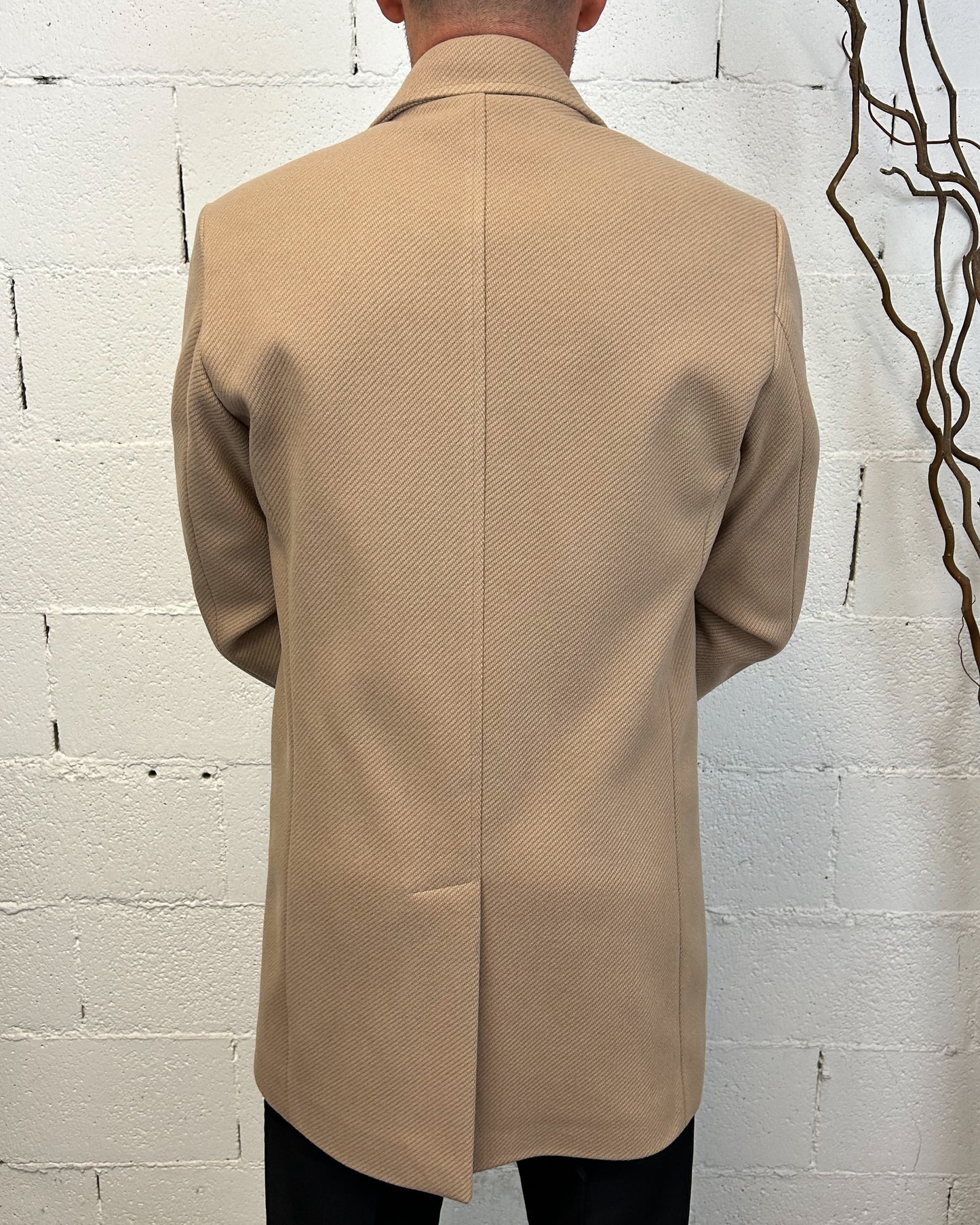 Cappotto GIANNI LUPO Camel Monopetto