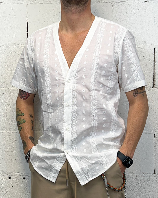 Camicia OVER-D Scollo V Operata