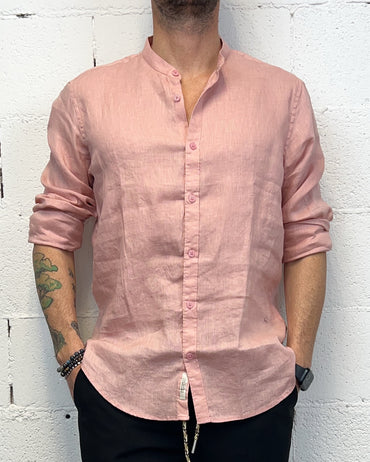 Camicia Lino GIANNI LUPO Coreana Pink