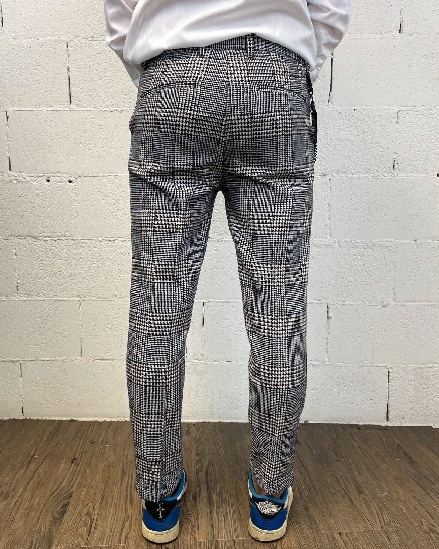 Panta OVER-D Tapared Fit Pied De Poule