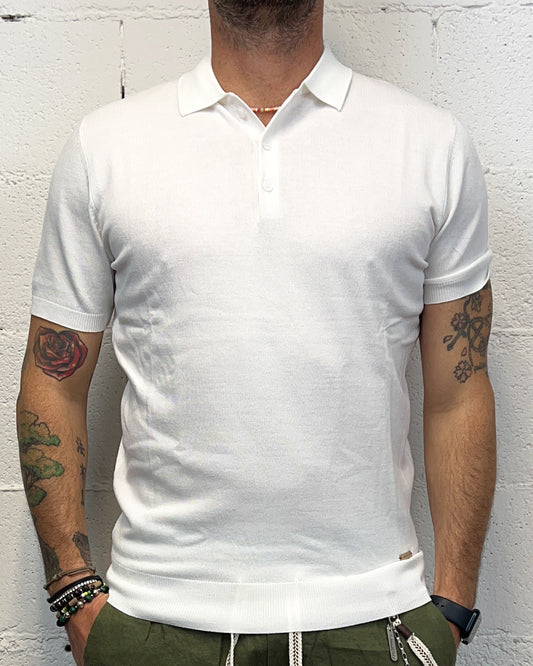 Polo Filo GIANNI LUPO White