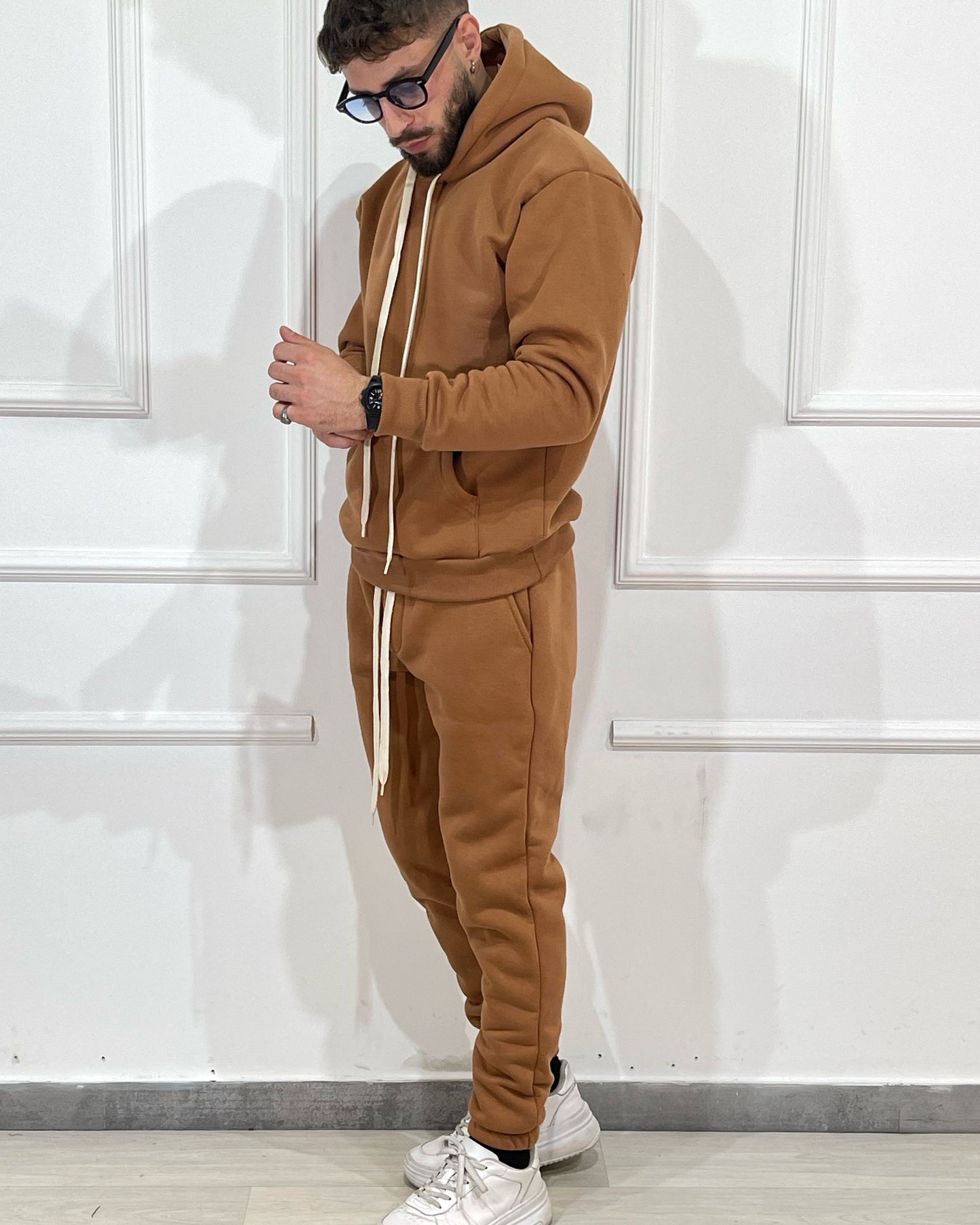 Tuta Completa ONLYONE Felpata Cammello