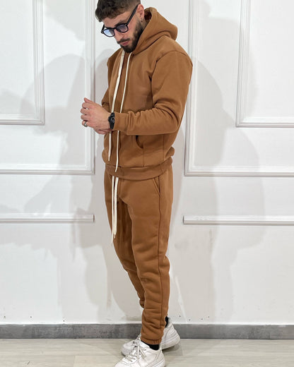 Tuta Completa ONLYONE Felpata Cammello