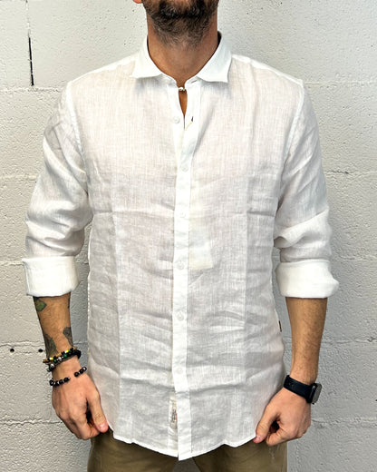 Camicia Lino Classic GIANNI LUPO White