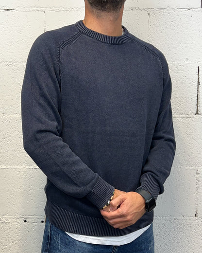 Maglione 100% Cotone OVER-D Raglan Blu