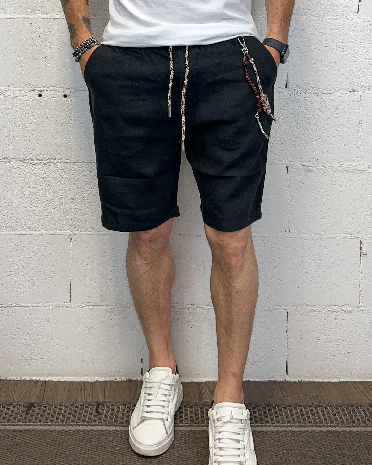 Bermuda Lino GIANNI LUPO Black