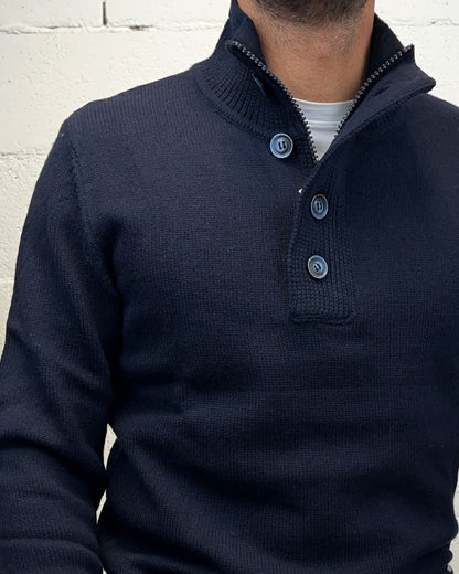 Pull Bottoni/Zip GIANNI LUPO Blu