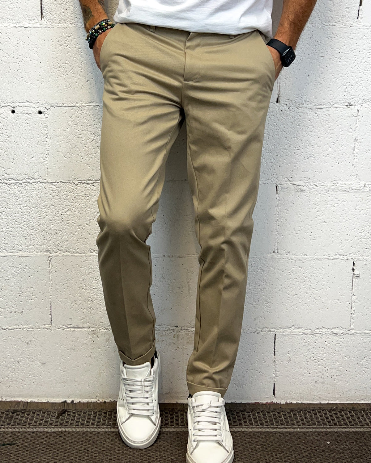 Chino Slim Fit OVER-D Beige