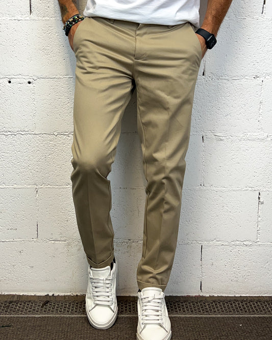 Chino Slim Fit OVER-D Beige