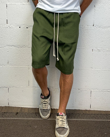 Bermudone Lino CHROY verde