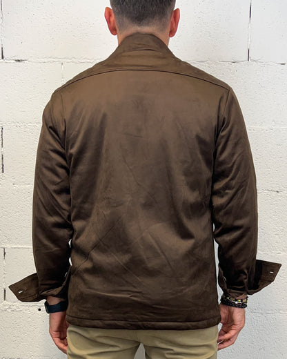 Giacca Sweatshirt GIANNI LUPO Suede Coffe