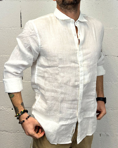 Camicia Lino Classic GIANNI LUPO White