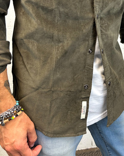 Camicia Vellutino GIANNI LUPO Dark Military