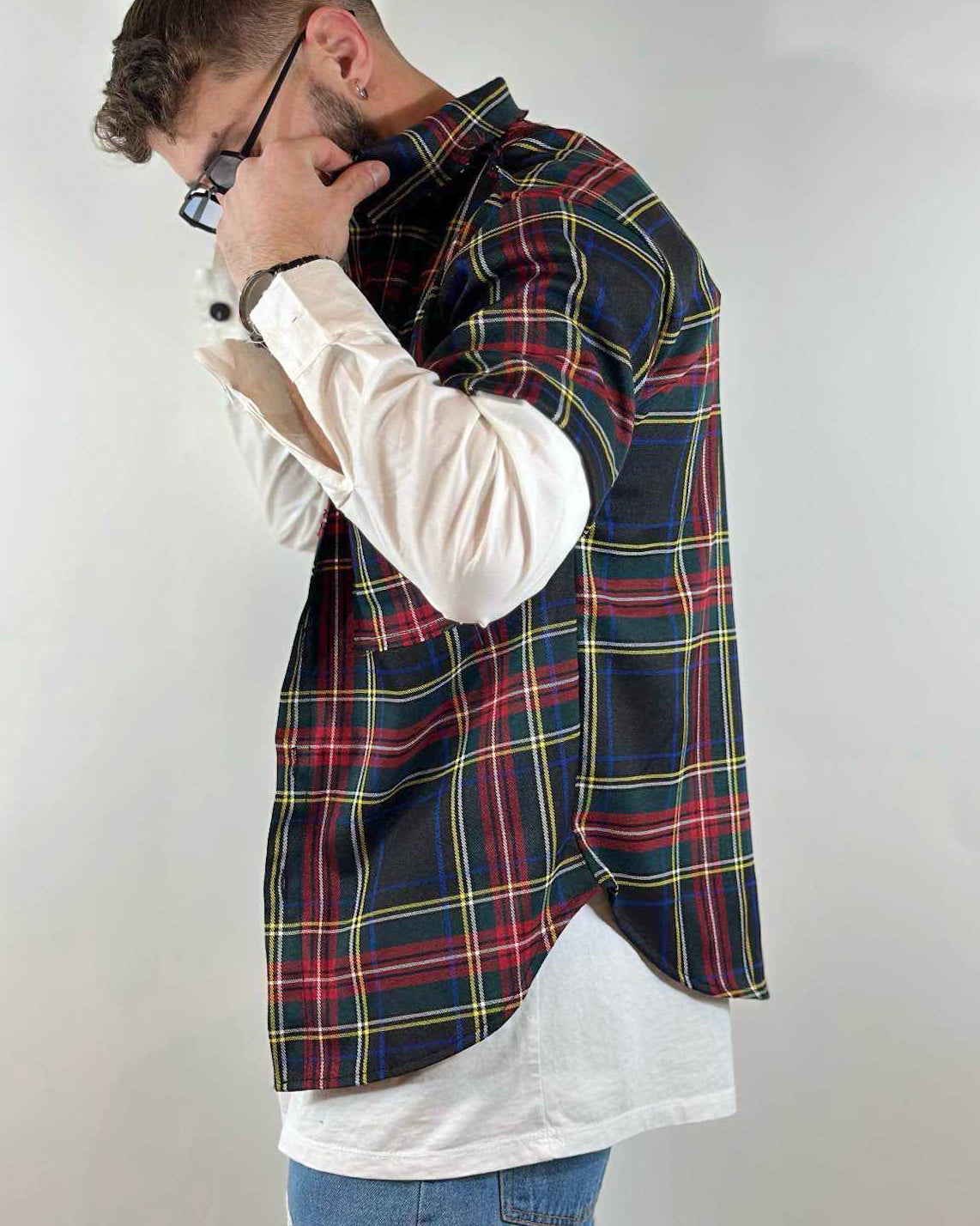 Camicia combinata ONLYONE Check Dark