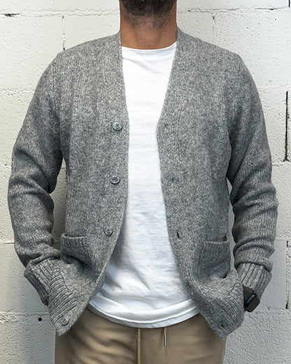 Cardigan Wool OVER-D Grigio