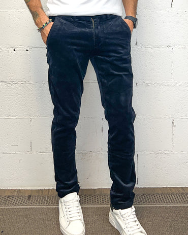 Chino Velluto Costa Piccola GIANNI LUPO Navy
