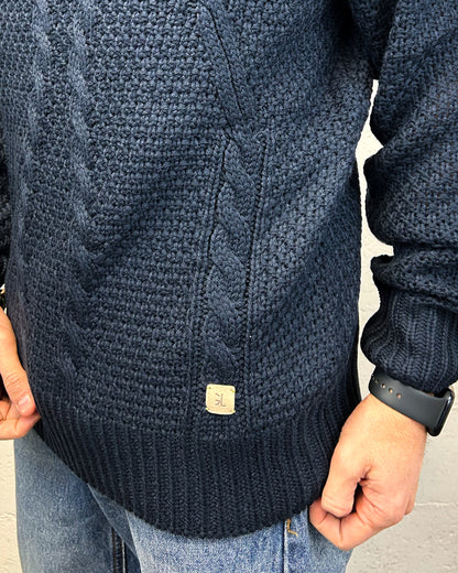 Dolcevita GIANNI LUPO trecce Blu Navy
