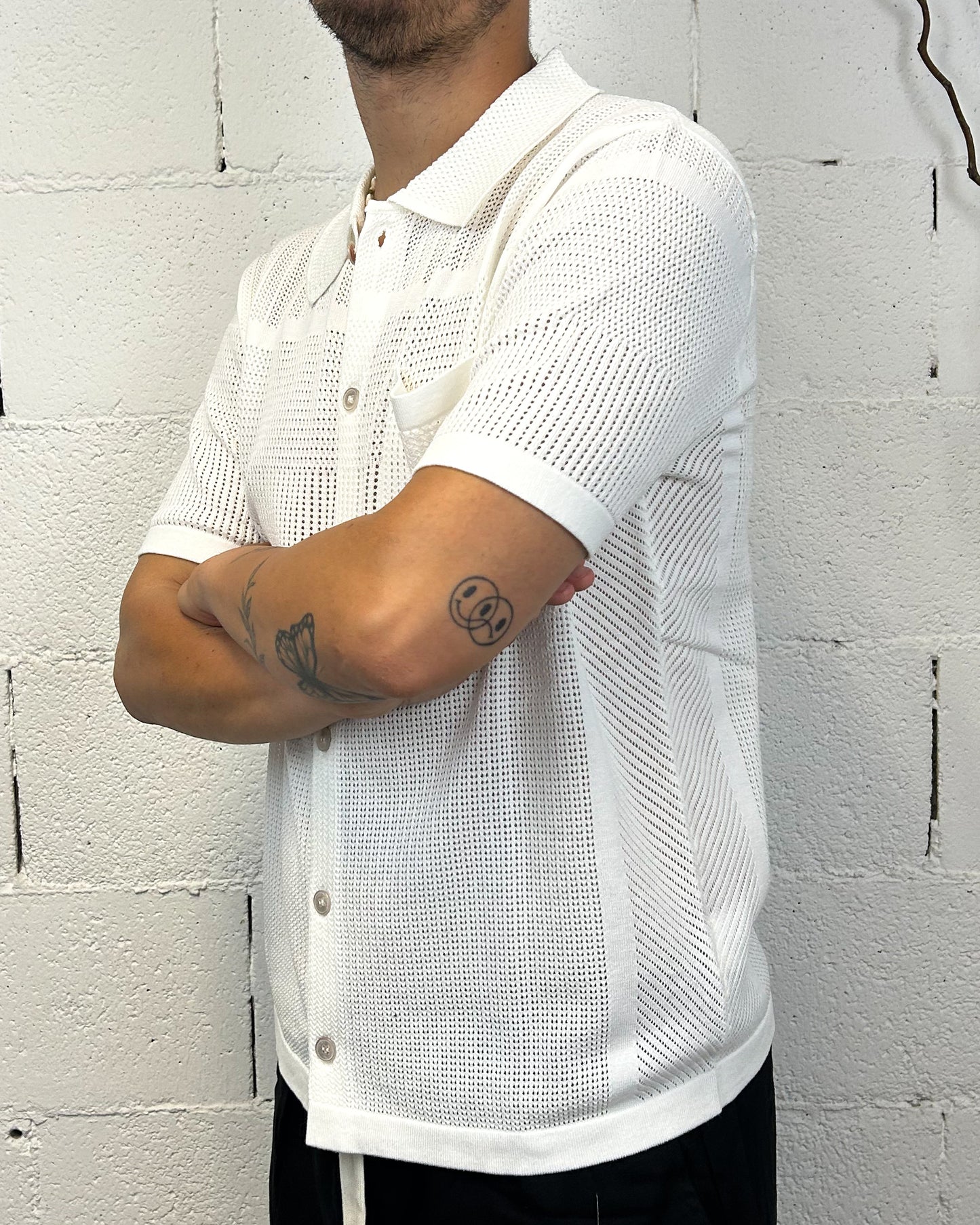 Maglia Operata GIANNI LUPO Over White