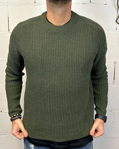 Maglione Ciniglia GIANNI LUPO Military Logo Toppe