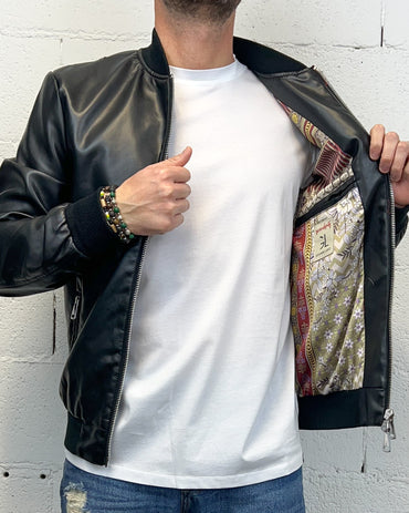 Bomber Ecopelle GIANNI LUPO Black