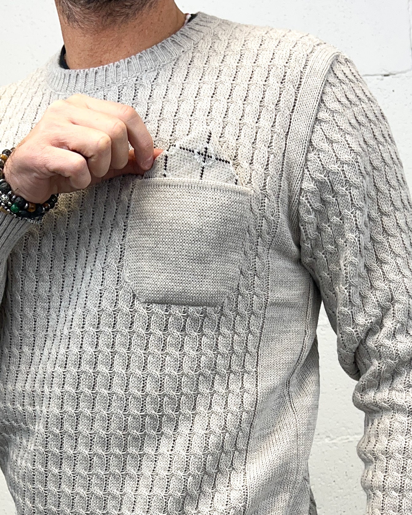 Maglioncino Beige BLACKSUNDAY Taschino Pochette