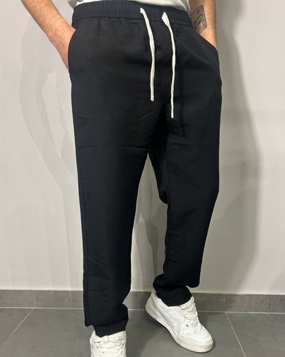 Pantalaccio Lino Cotone CHROY Black