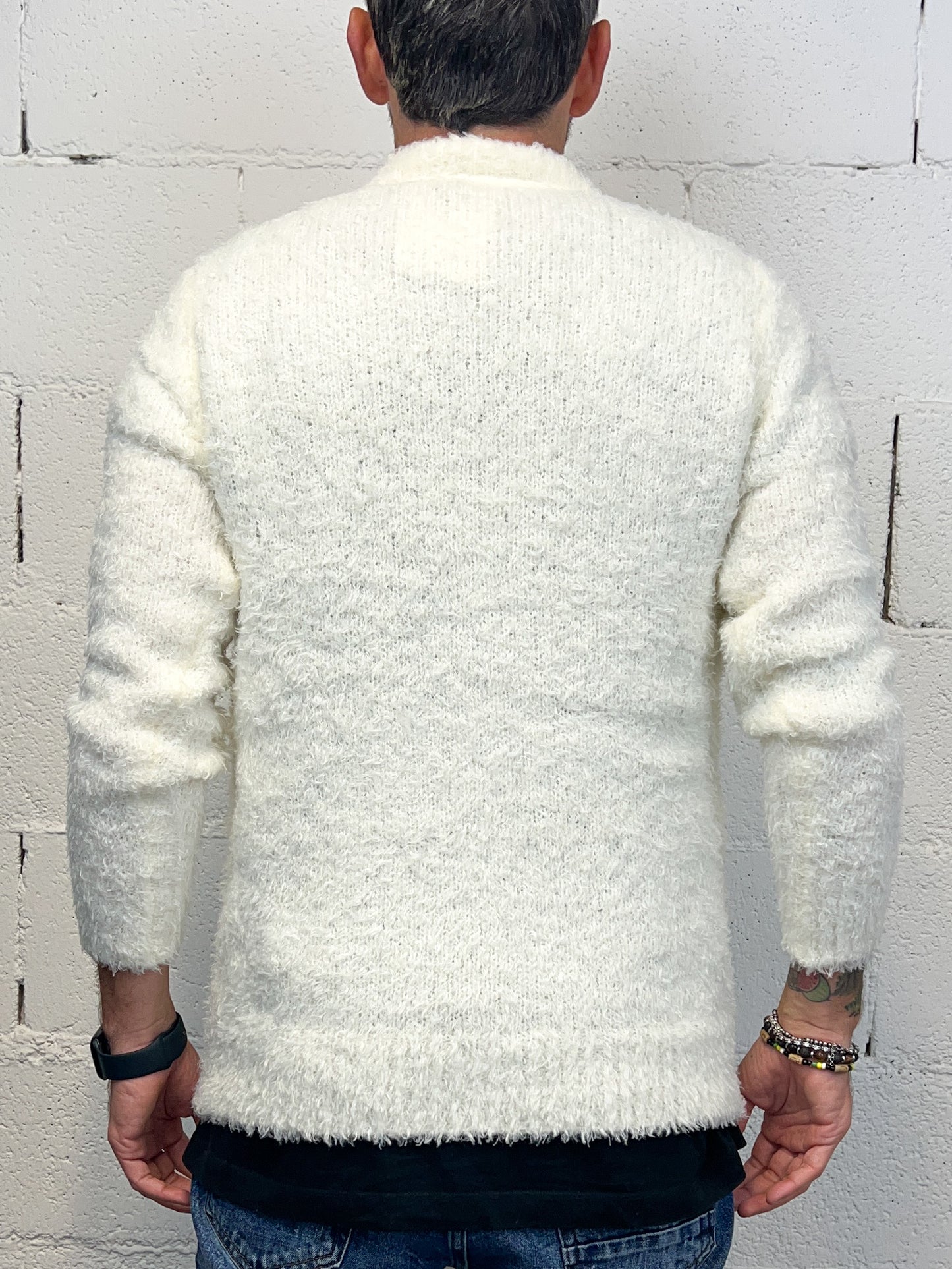 Maglione Bouclè OVER-D Panna