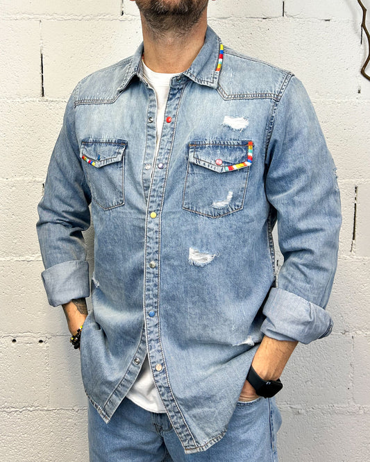 Camicia Jeans Rainbow GIANNI LUPO